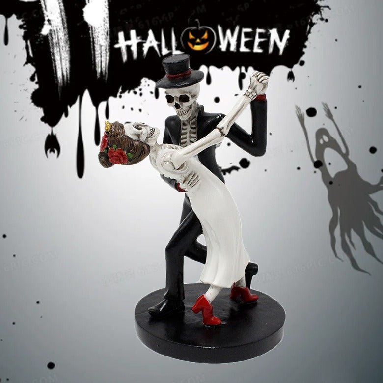 Bring a daring twist to your Halloween décor with this Resin Dancing Skeletons Decoration. Crafted with detailed resin, these lively skeletons promise to animate your space with spooky fun and eerie charm.