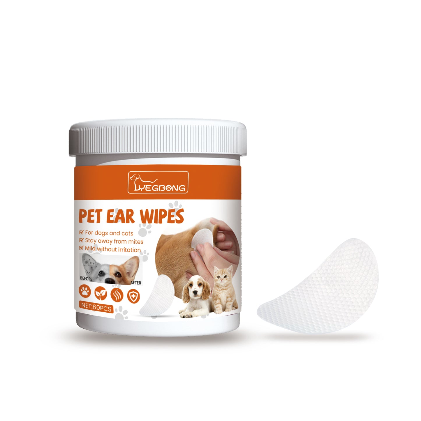 Keep your pet’s ears fresh and clean with these Deodorizing Pet Earwax Cleansing Wipes. Designed to gently remove earwax and neutralize odors, they promote healthy ear hygiene without irritation.