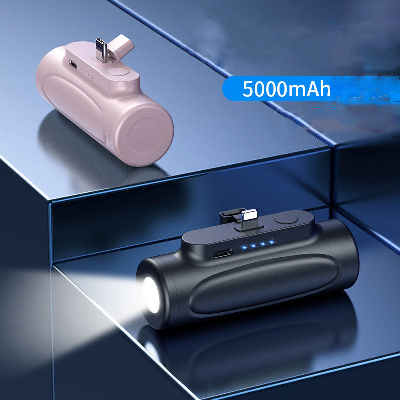 Stay charged and illuminated on-the-go with our 5000mAh LED Flashlight Power Bank. With a powerful 5000mAh battery, you can charge your devices anytime, anywhere. The built-in LED flashlight provides extra light in emergency situations. An essential companion for your outdoor adventures.