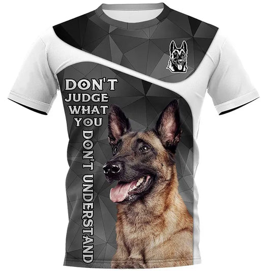 Experience the ultimate comfort with our 3D Dog Round Neck Short Sleeved T-Shirts for men and women. Made from high-quality materials, our shirts feature a unique 3D design that is sure to make you stand out. 