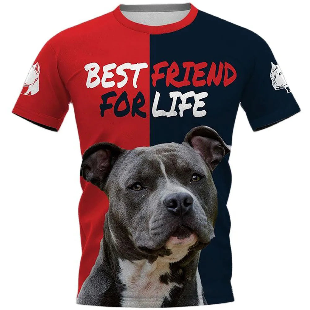 Experience the ultimate comfort with our 3D Dog Round Neck Short Sleeved T-Shirts for men and women. Made from high-quality materials, our shirts feature a unique 3D design that is sure to make you stand out.