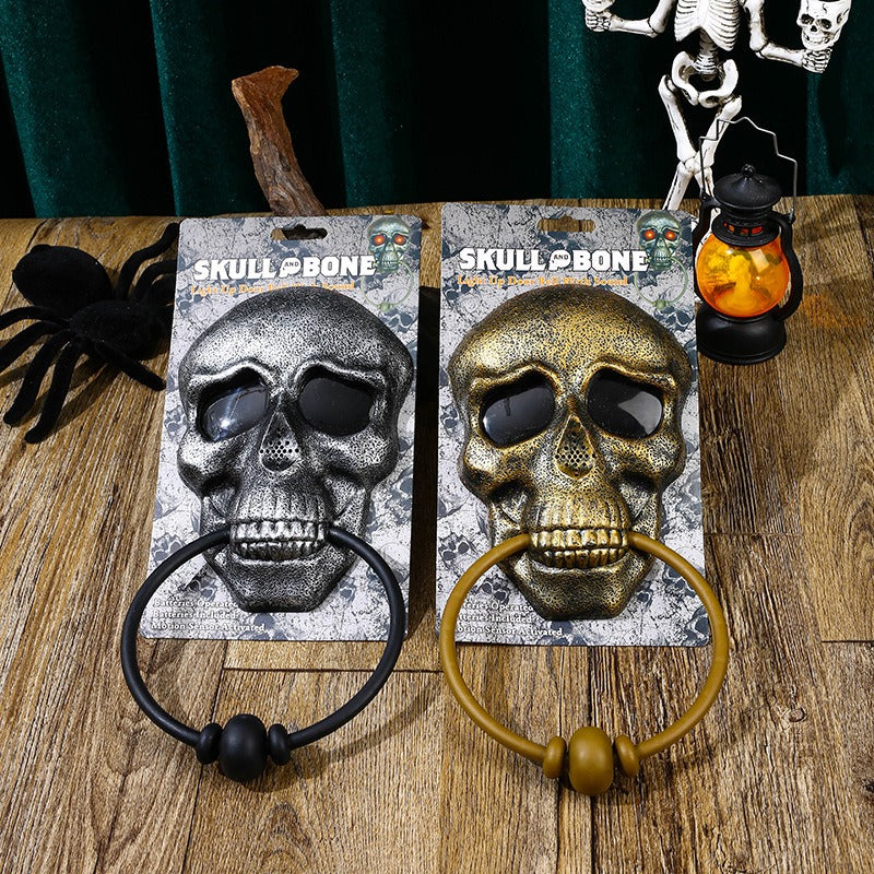 Make a bold statement this Halloween with the Halloween Skull Door Knocker. Crafted to catch attention, this striking decoration adds a spooky touch to your front door while serving as a functional knocker. Its detailed skull design creates an eerie atmosphere that sets the perfect mood for your Halloween festivities.