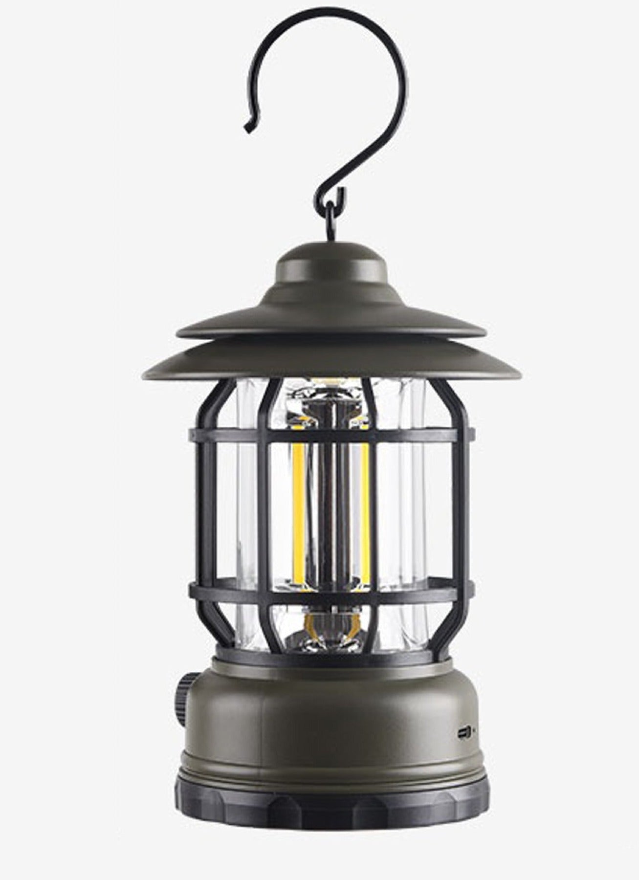 This retro lantern is a must-have for camping and exploring! It's rechargeable, multi-functional, and has an eye-catching design - perfect for making a statement. Enjoy safe and cool illumination any time, anywhere.