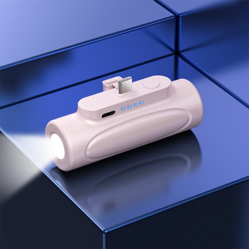 Stay charged and illuminated on-the-go with our 5000mAh LED Flashlight Power Bank. With a powerful 5000mAh battery, you can charge your devices anytime, anywhere. The built-in LED flashlight provides extra light in emergency situations. An essential companion for your outdoor adventures.