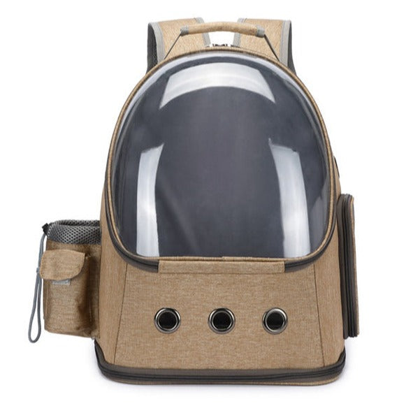 Make your pet's space travel journey a breeze with this innovative, transparent and breathable pet carrier. Perfect for keeping your furry friend safe and secure during takeoff, landing, and every tour along the way! Enjoy a hassle-free journey with your four-legged friend.