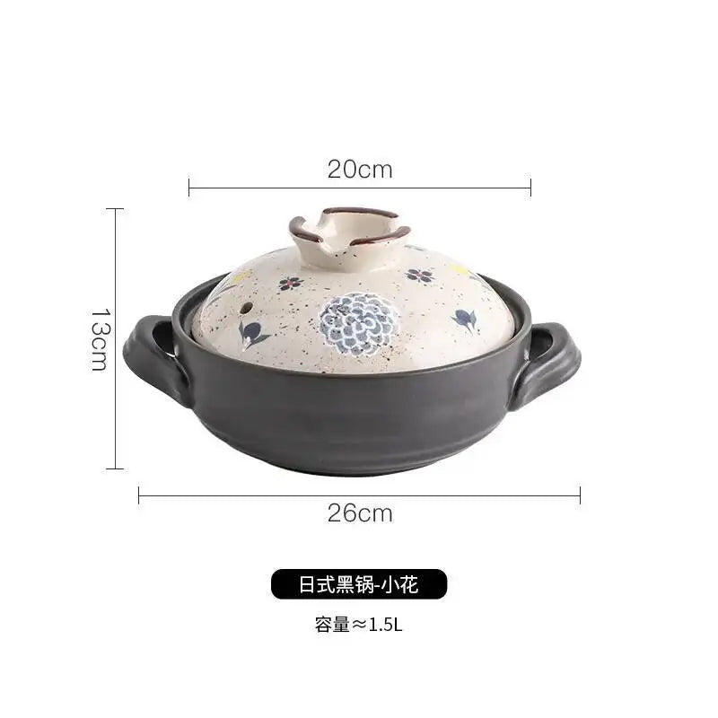 1.5L Japanese Thick Ceramic Heat Resistant Pots