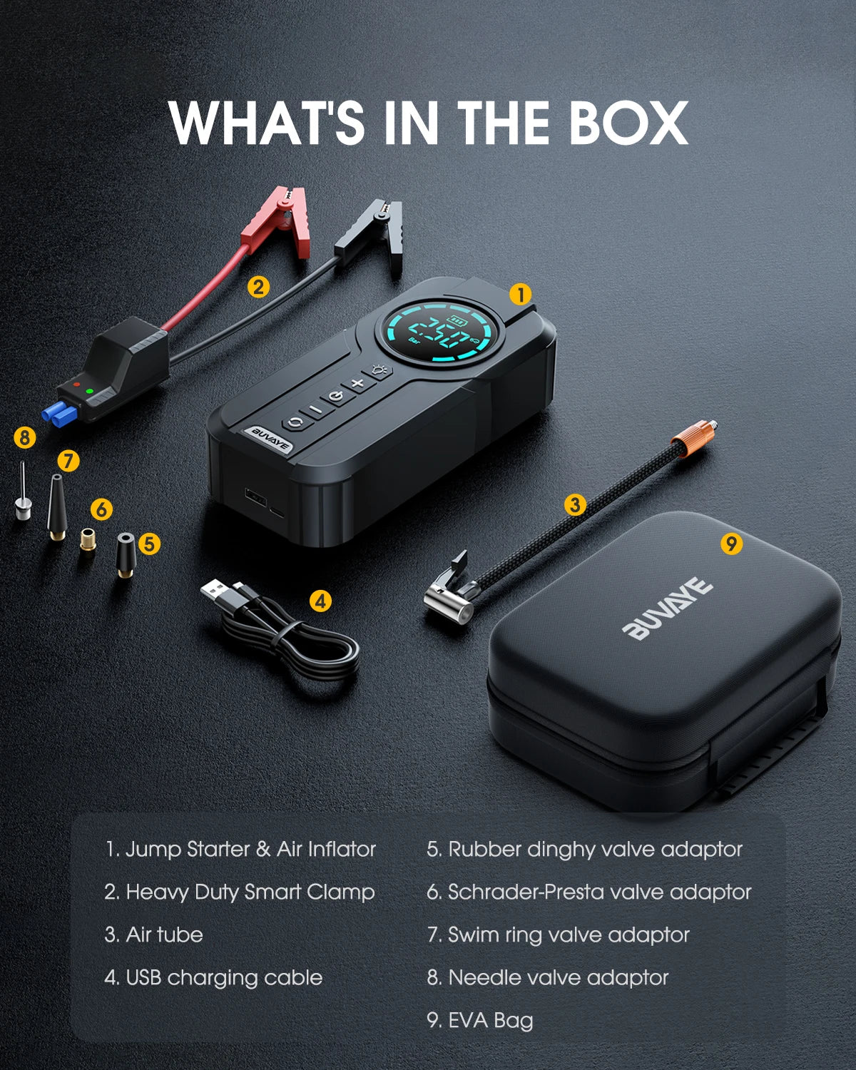 4 in 1 Multi-function Emergency Car Jump Start & Air