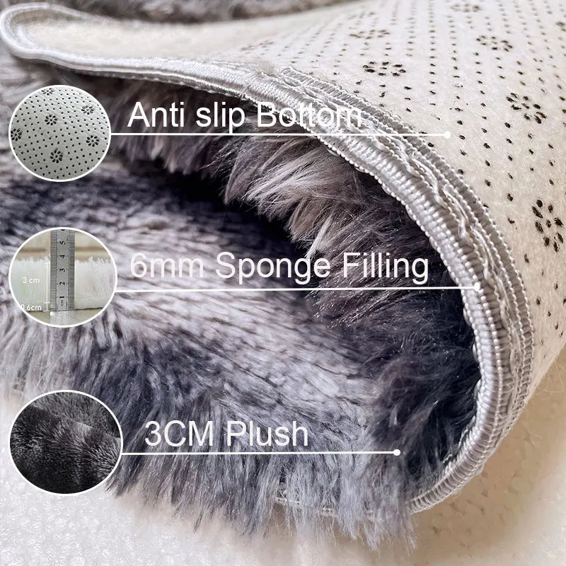 Experience ultimate comfort and luxury with our Plush Soft & Fluffy Anti-Slip Rugs! Sink your feet into the ultra-soft material and enjoy the added safety of the anti-slip backing. Transform any room into a cozy oasis with these premium rugs.