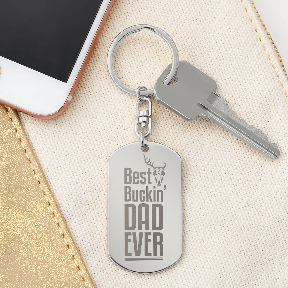 This attractive Engraved Dog Tag Keychain is the perfect gift for a loved one on the go, keeping their keys safe in one spot! Customize the gift even more with a special message or date to the backside for an added personal touch.