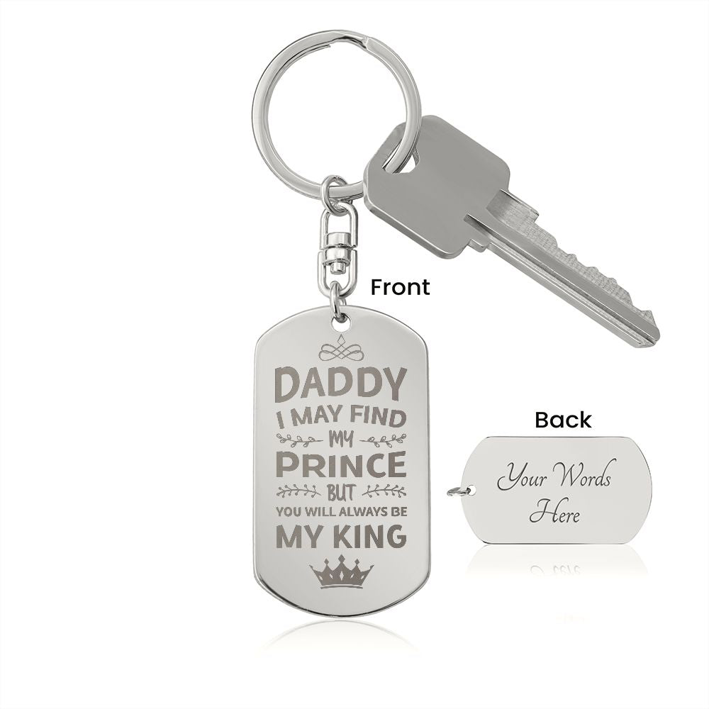 This attractive Engraved Dog Tag Keychain is the perfect gift for a loved one on the go, keeping their keys safe in one spot! Customize the gift even more with a special message or date to the backside for an added personal touch.