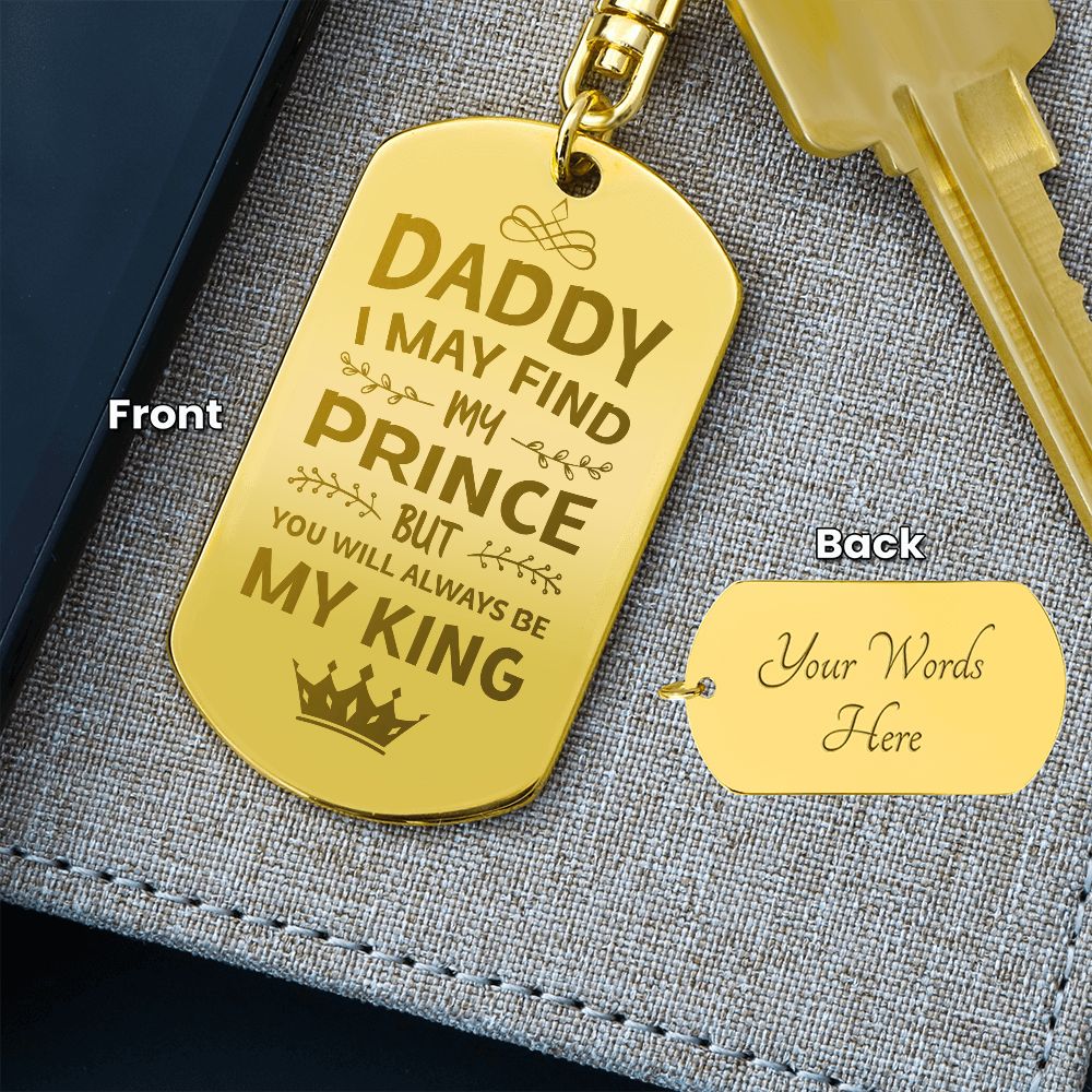 This attractive Engraved Dog Tag Keychain is the perfect gift for a loved one on the go, keeping their keys safe in one spot! Customize the gift even more with a special message or date to the backside for an added personal touch.