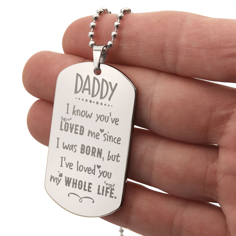 Surprise your loved one by giving them this unique and eye catching Engraved Dog Tag Necklace! It's a classic, yet stylish statement piece that is sure to spark conversation.