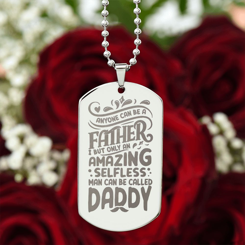 This engraved necklace is made from high quality stainless steel and is available in an 18K gold finish option.