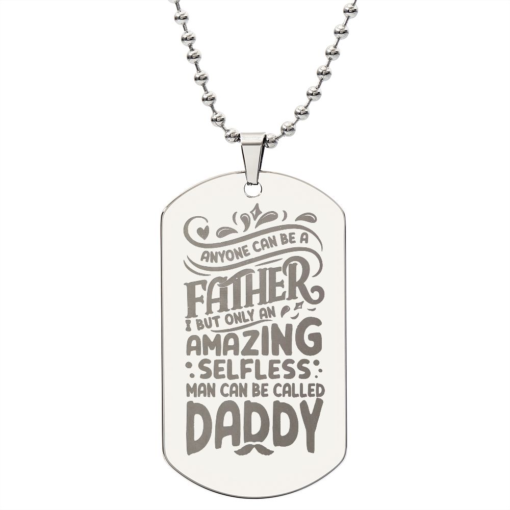 This engraved necklace is made from high quality stainless steel and is available in an 18K gold finish option.