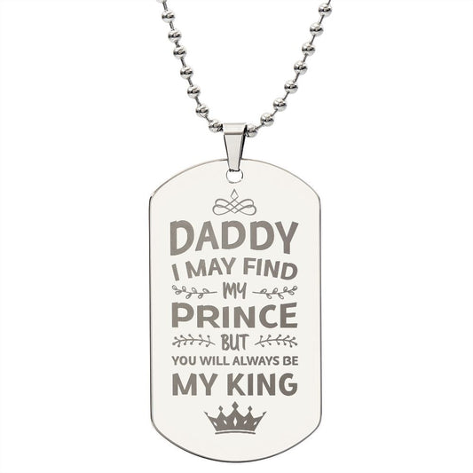 This engraved necklace is made from high quality stainless steel and is available in an 18K gold finish option.