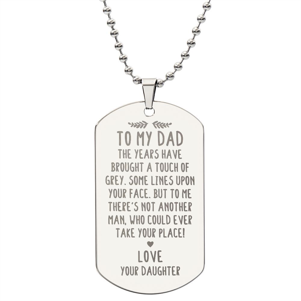 Surprise your loved one by giving them this unique and eye catching Engraved Dog Tag Necklace! It's a classic, yet stylish statement piece that is sure to spark conversation.