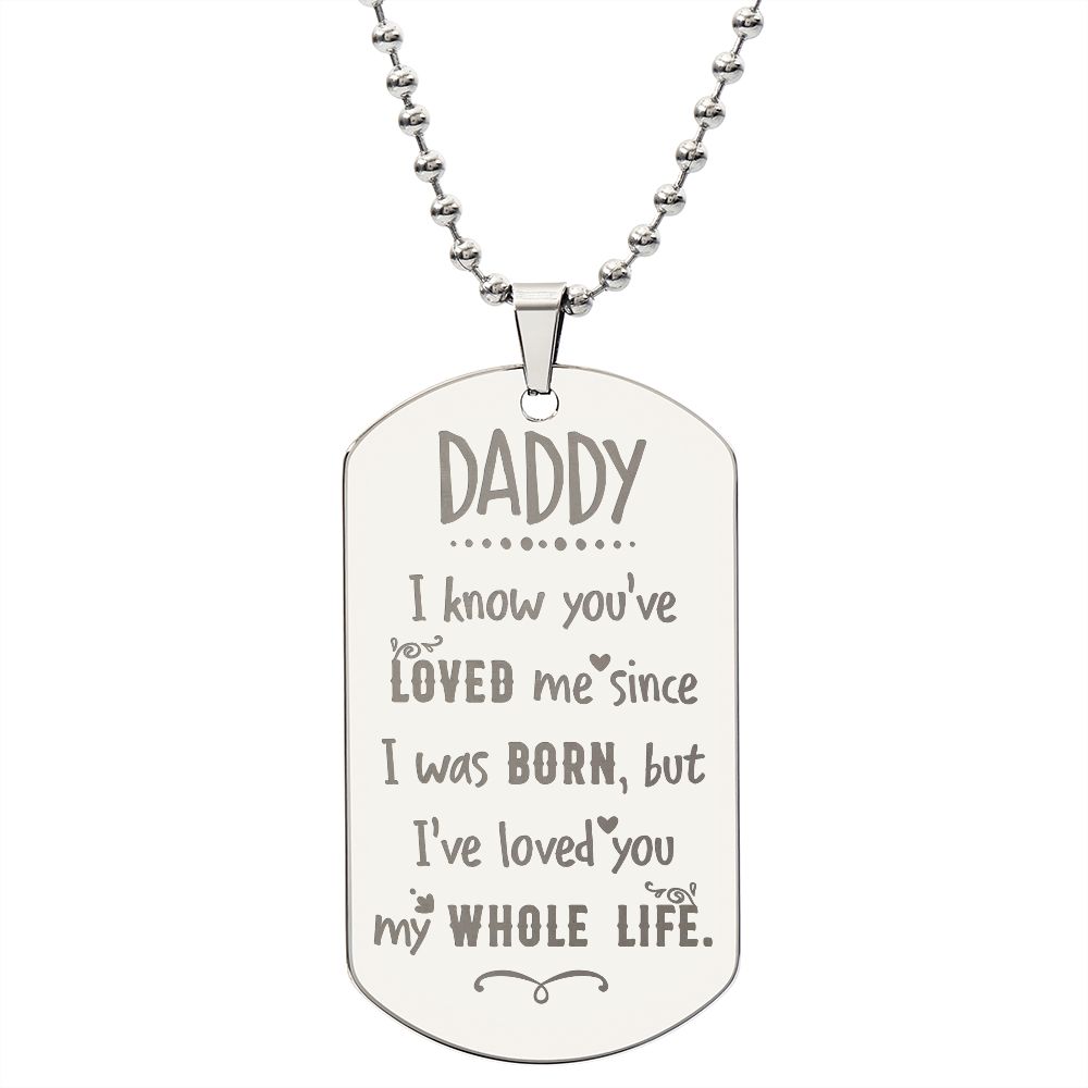 Surprise your loved one by giving them this unique and eye catching Engraved Dog Tag Necklace! It's a classic, yet stylish statement piece that is sure to spark conversation.
