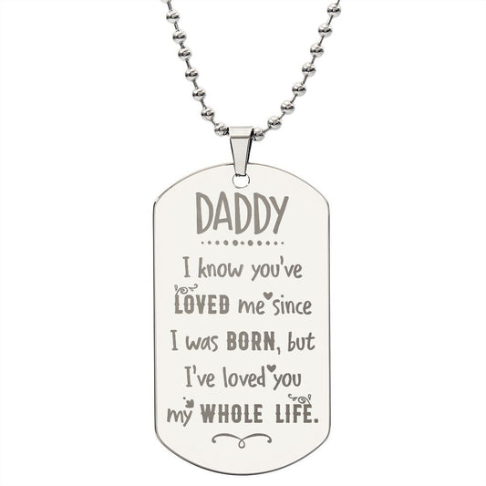 Surprise your loved one by giving them this unique and eye catching Engraved Dog Tag Necklace! It's a classic, yet stylish statement piece that is sure to spark conversation.