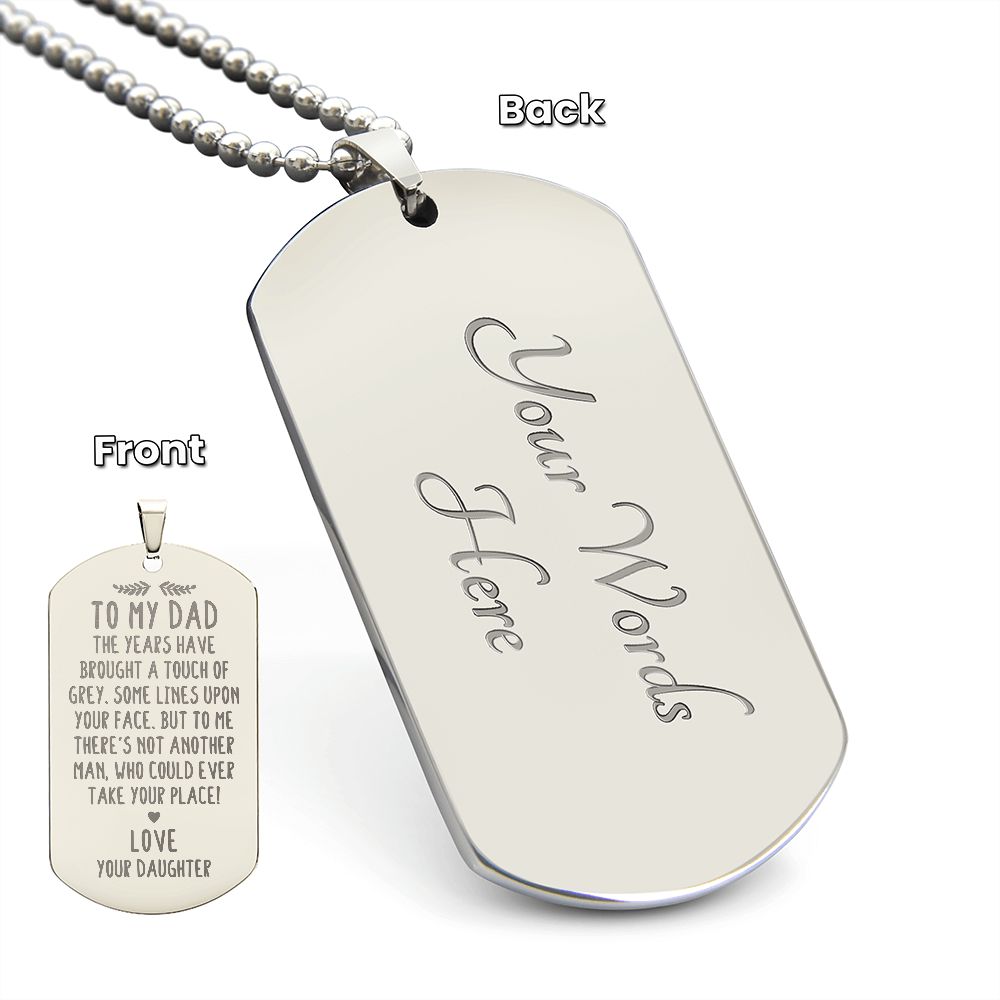 Surprise your loved one by giving them this unique and eye catching Engraved Dog Tag Necklace! It's a classic, yet stylish statement piece that is sure to spark conversation.