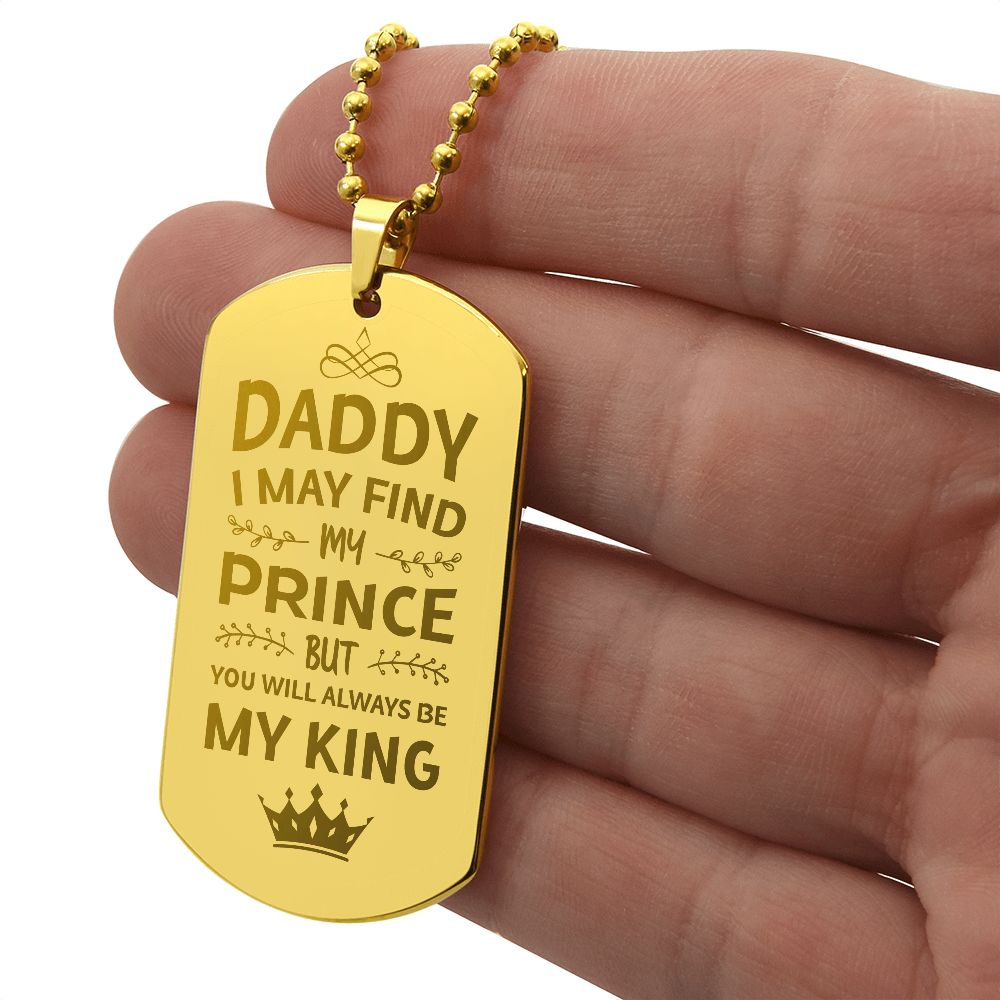 This engraved necklace is made from high quality stainless steel and is available in an 18K gold finish option.