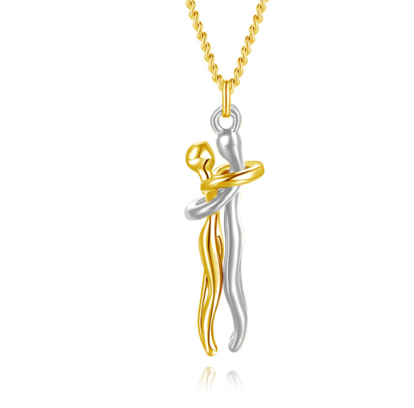 Give the gift of love this Valentine's Day with our Lovers Hugging Clavicle Necklaces! These unique necklaces represent the powerful love between two people and are the perfect token of affection for your special someone. Show your passion and devotion with this heartfelt gift.
