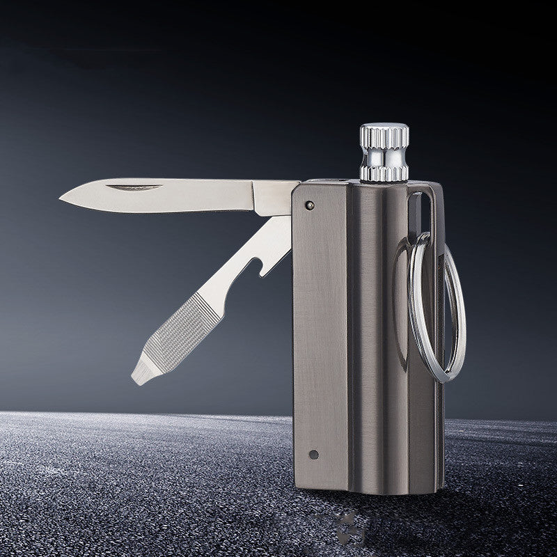 Be ready for whatever comes your way with the 10000 Use Match With Knife Keyring. This essential survival gear is perfect as an emergency kit, giving you reliable protection and convenience in any situation. Durable and lightweight, this keyring comes with a knife and a 10000 use match.