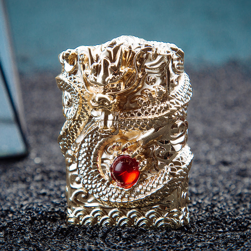 For the luxurious outdoorsman, our Windproof Dragon Armor Lighter offers a reliable and unique way to start a fire. With its intricate dragon armor design, it is both stylish and practical - creating a windproof flame even in the toughest of conditions. Perfect for camping and emergency situations.