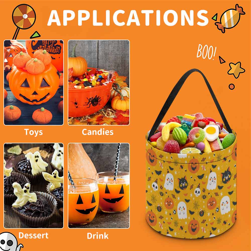 Make this Halloween unforgettable with our Large Trick or Treat Candy Bag. Designed to hold plenty of treats, its spacious size ensures no candy gets left behind. Durable and easy to carry, this bag is perfect for kids on a night of fun and adventure. Get ready to collect all your favorite sweets in style and comfort!