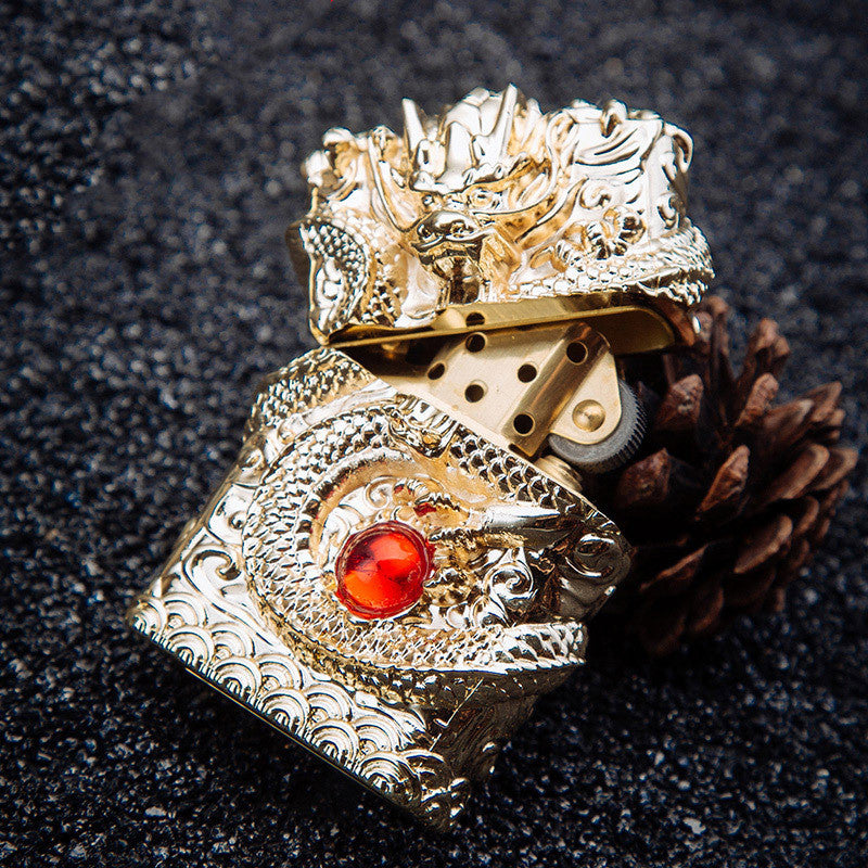 For the luxurious outdoorsman, our Windproof Dragon Armor Lighter offers a reliable and unique way to start a fire. With its intricate dragon armor design, it is both stylish and practical - creating a windproof flame even in the toughest of conditions. Perfect for camping and emergency situations.
