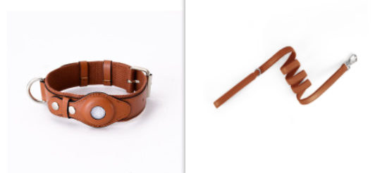 Protective Leather Airtag Cover Pet Collar. Keep your furry pal safe and secure with this luxurious cover that'll make them look paw-sitively good.