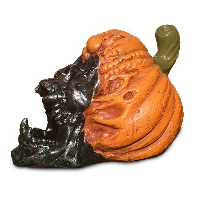 Unleash your daring spirit with these Halloween Resin Spooky Pumpkin Skulls! Add an eerie touch to your decorations and stand out among the regular pumpkins. Take a risk and embrace the spooky season with these unique and eye-catching skulls.