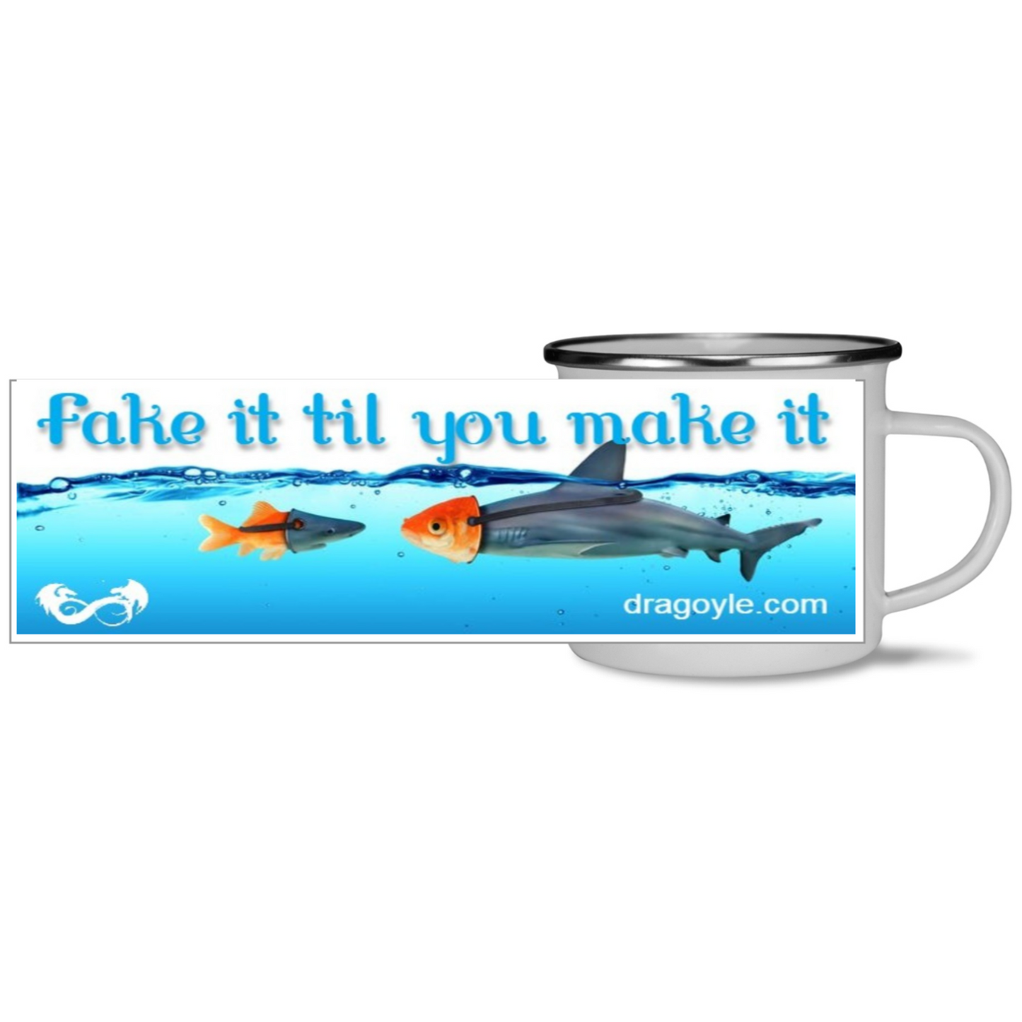 Fuel your determination and motivation with our Fake It Til You Make It Vintage Enamel Mug! This durable, retro-inspired mug serves as a daily reminder to keep pushing towards your goals. Perfect for your morning coffee or tea, it's a must-have for any go-getter.