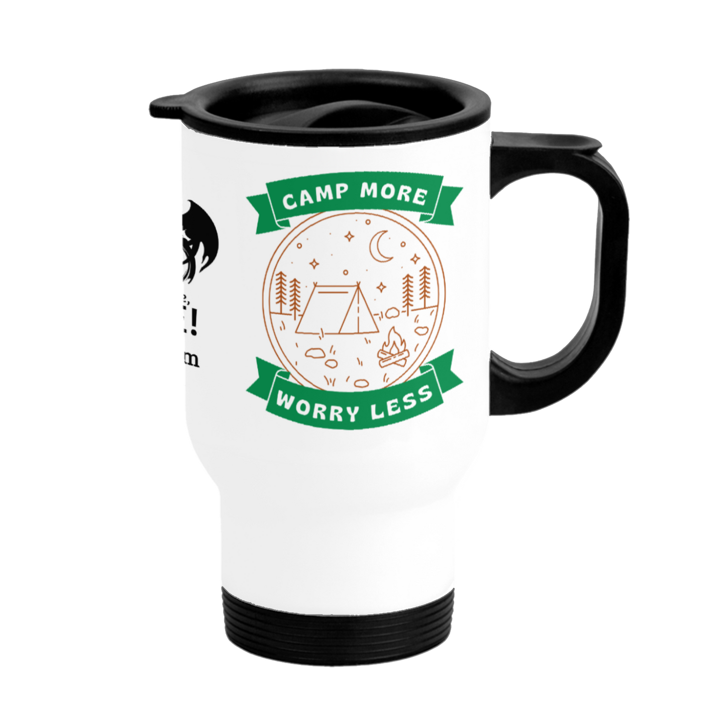 Embrace the great outdoors with our Camp More Worry Less 14oz Stainless Steel Travel Mug! Perfect for keeping your drinks hot or cold while on the go. The durable stainless steel construction and secure lid make it a must-have for any adventurer. Make every sip feel like a mini vacation.