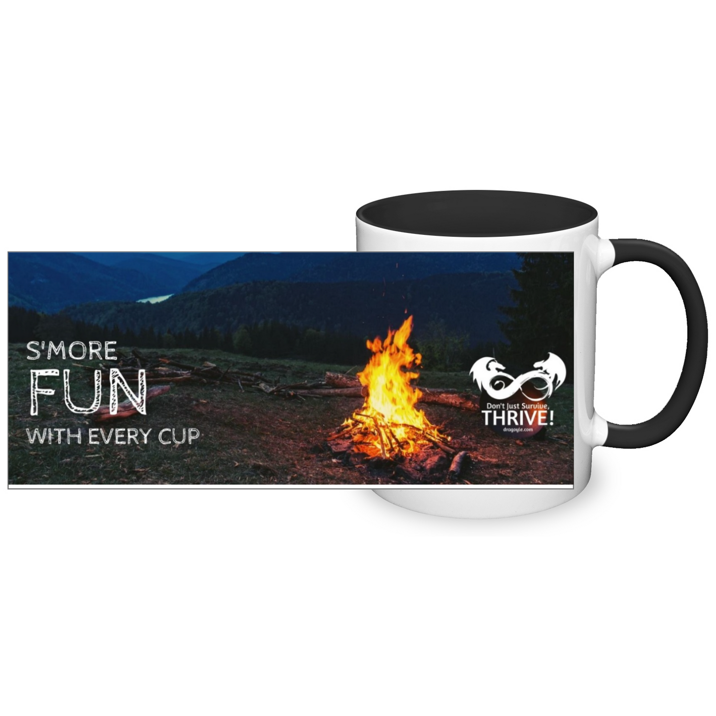 Indulge in the ultimate camping experience with our Smore Fun With Every Cup Two Toned Camping Mug! Feel the warmth of your hands as you wrap them around the mug, while enjoying delicious s'mores in every sip. Its durable and stylish design makes it the perfect companion for all your outdoor adventures.