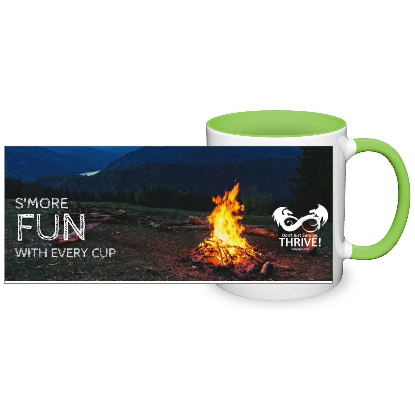 Indulge in the ultimate camping experience with our Smore Fun With Every Cup Two Toned Camping Mug! Feel the warmth of your hands as you wrap them around the mug, while enjoying delicious s'mores in every sip. Its durable and stylish design makes it the perfect companion for all your outdoor adventures.