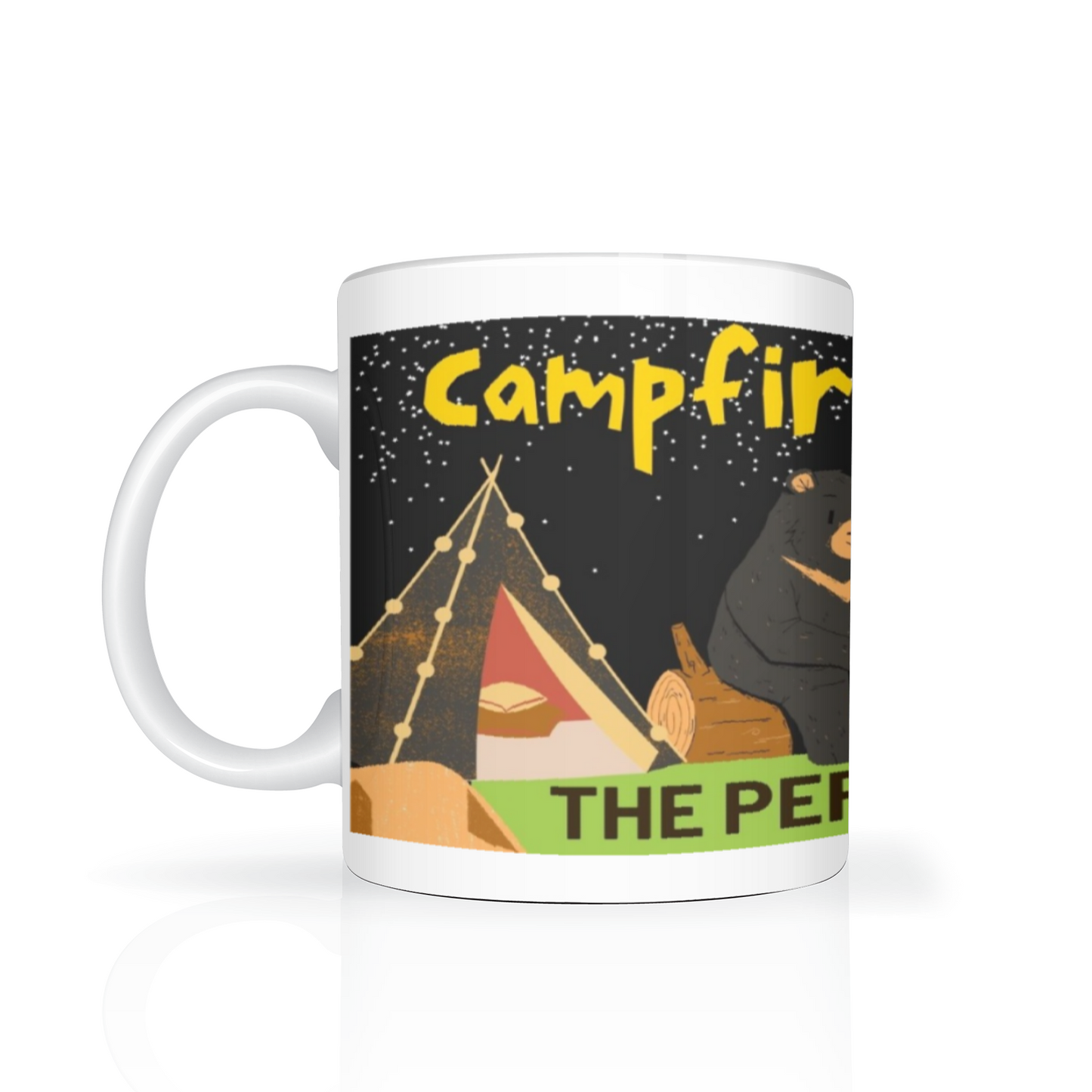 Savor your morning coffee or tea with our Campfire & Friends 11oz Mug! This sturdy ceramic mug features a charming campfire design, perfect for outdoor enthusiasts. Its 11oz size is just right for enjoying your favorite hot beverage.