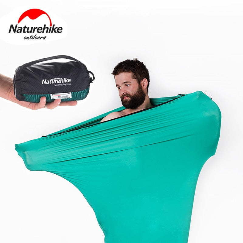 Snuggle up for sweet dreams with our top quality elasticity sleeping bag liner! Soft and stretchy, its unique design wraps around your curves for luxurious comfort that'll have you drifting off in no time. Comfort and convenience all in one! (No more waking up in a tangled mess either!)