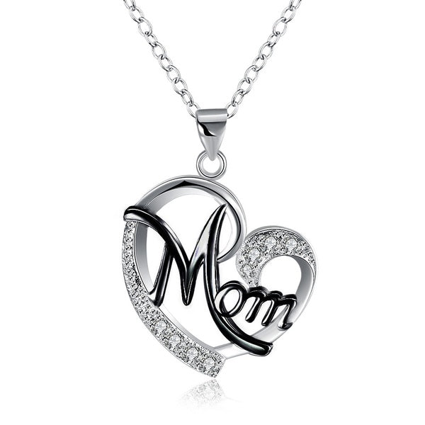 This exquisite Mom Heart Shape Inlaid Crystal Necklace adds an elegant touch of sophistication to any look. Crafted with exact precision and inlaid with shimmering crystals, this sophisticated necklace is a timeless piece of jewelry sure to be cherished for a lifetime.