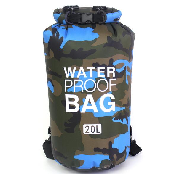 This 20L outdoor camouflage dry bag is perfect for your rafting trip, boating, camping or where ever you might go that you'll need to keep your clothes and supplies dry. They are great to put your fire starting gear in your emergency kits. This dry bag can likely save someone's life.