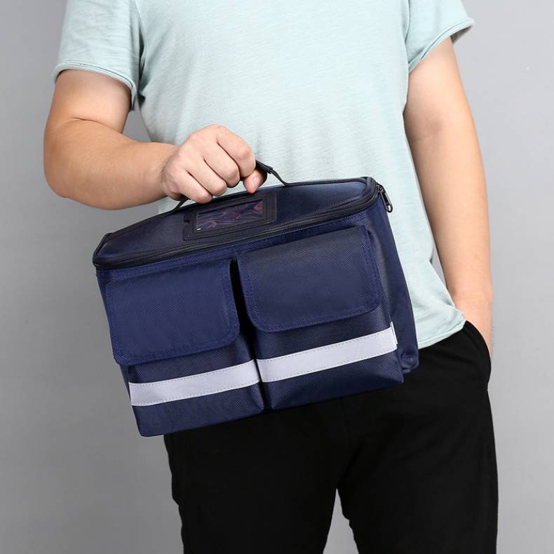 Don't get caught without an emergency car first aid kit! Our bag has your back (and your minor medical mishaps) with this handy bag you can fill it with needed first aid essentials to make sure you won't be left stranded on the side of the road. Breathe easy, knowing you're covered in case of a medical emergency when you hit the highway.