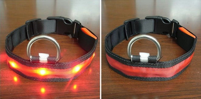This LED dog collar with its flashing light will turn tails heads! So say goodbye to the same old boring walk with Fido and get your pup noticed with this special collar. Light up the night and show off your fur baby's chic style with this must-have pup accessory.