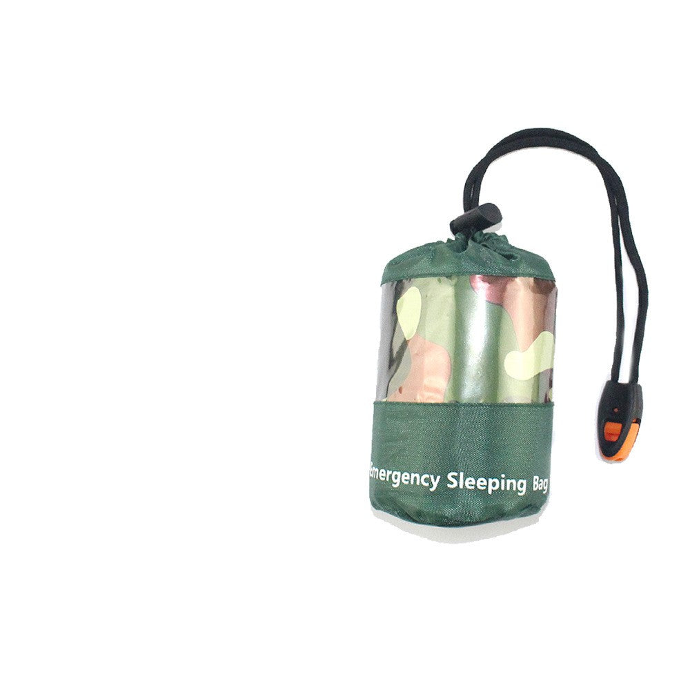 This emergency survival sleeping bag is made of ultra-thick 26μm polyethylene material. Durable, tear resistant and weather resistant.