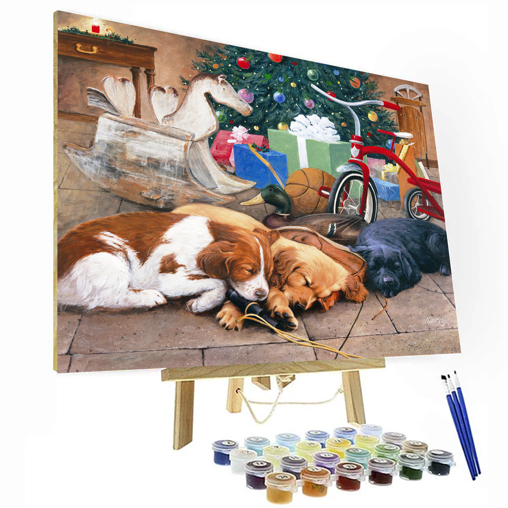 Christmas Dreams painting that can be used in your house, in studios and kids bedroom etc. With a combination of details and a pop of color, this painting will make you seem like a true artist. Bring out your inner artist and play with these vibrant colors to create something beautiful.