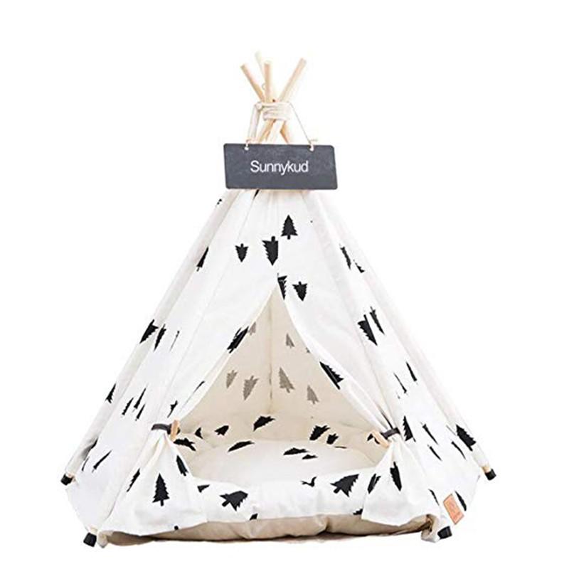 Create a cozy hideaway for your furry friend with our Teepee! Suitable for pets up to 15lbs, this teepee comes with a thick cushion for ultimate comfort. Perfect for naps, lounging, or playing, your pet will love this quirky shelter. Let the adventures begin!