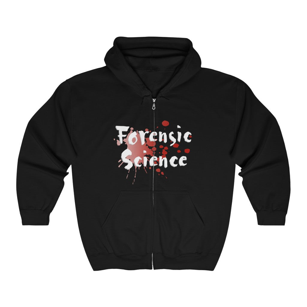 The classic comfy zip-up, featuring air-jet spun yarn for a softer fleece with reduced pilling. Once put on, it will be impossible to take off. A heavy blend hoodie for forensic science lovers, just a little drop of blood.