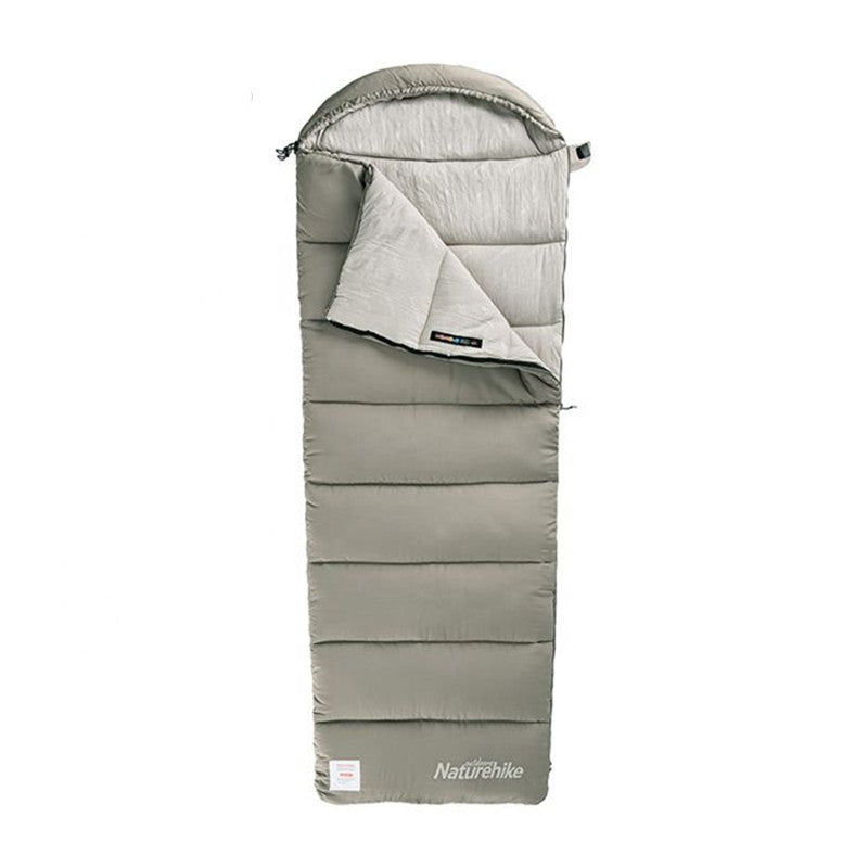 This amazingly warm and comfortable down cotton sleeping bag is perfect for all of your amazing camping adventures. A great double stitched bag for any outdoor activity and is easily machine washed.  The hood snuggles around your head to keep you warm in the chilliest of nights.