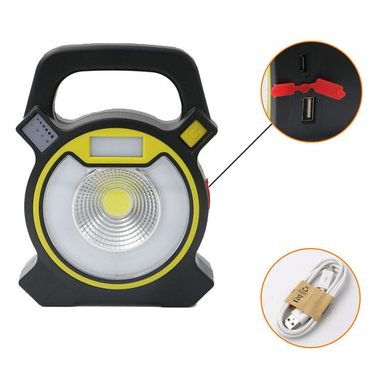 This 30W LED USB Rechargeable Portable Spotlight is the necessary work light in your toolbox. You can call it a work light, but it is not just a work light. It can help you in your dark place to do your task. You can use it camping, car repair, travel, home use, power outages and emergency situations.