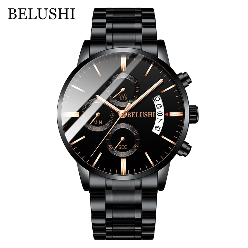 This Men's Luxury High-end Waterproof Quartz Wristwatch is a handsome choice for any man on your list. Your father, brother, son, friend or co-worker would love receiving this luxurious watch for Christmas, Birthday, Anniversary or any special occasion. This watch is perfect for that fancy party, office event, business meeting, on a special date with your lovely lady.