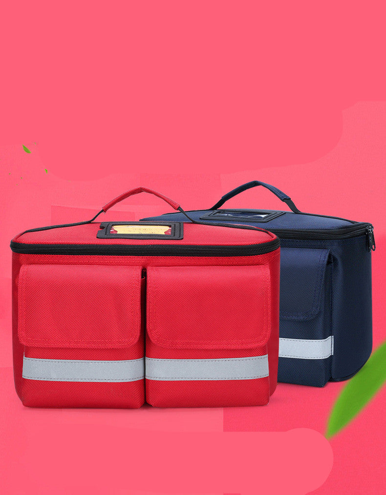 Don't get caught without an emergency car first aid kit! Our bag has your back (and your minor medical mishaps) with this handy bag you can fill it with needed first aid essentials to make sure you won't be left stranded on the side of the road. Breathe easy, knowing you're covered in case of a medical emergency when you hit the highway.
