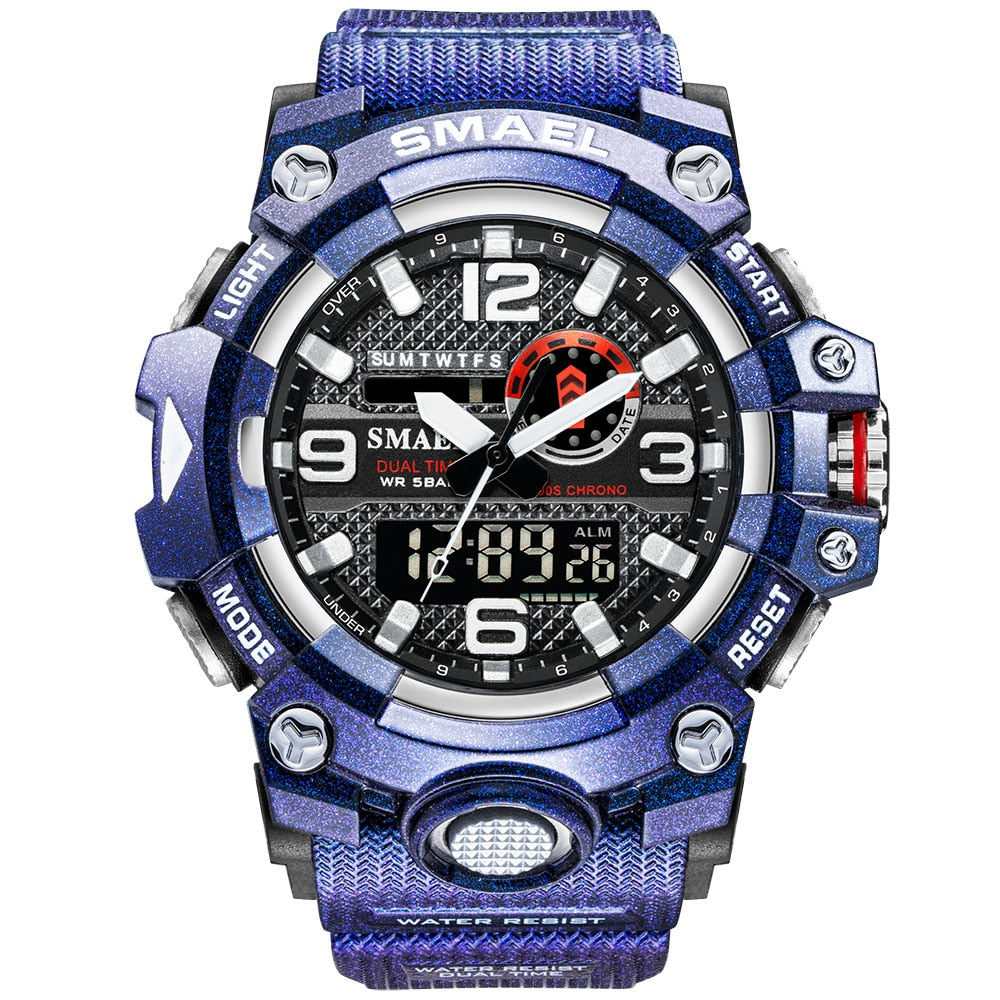 This SMAEL 8035 Dual Time Digital Waterproof Sport Watch comes with an amazing amount of useful features and a high quality watch that will last. That special man in your life will love this watch for his birthday, Christmas, Fathers Day, Anniversary or any special occasion. Comes in several colors to suite any unique style and is easy and comfortable to wear.